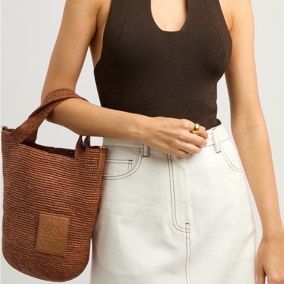 Loewe Woven raffia tote - Picture 3 of 7